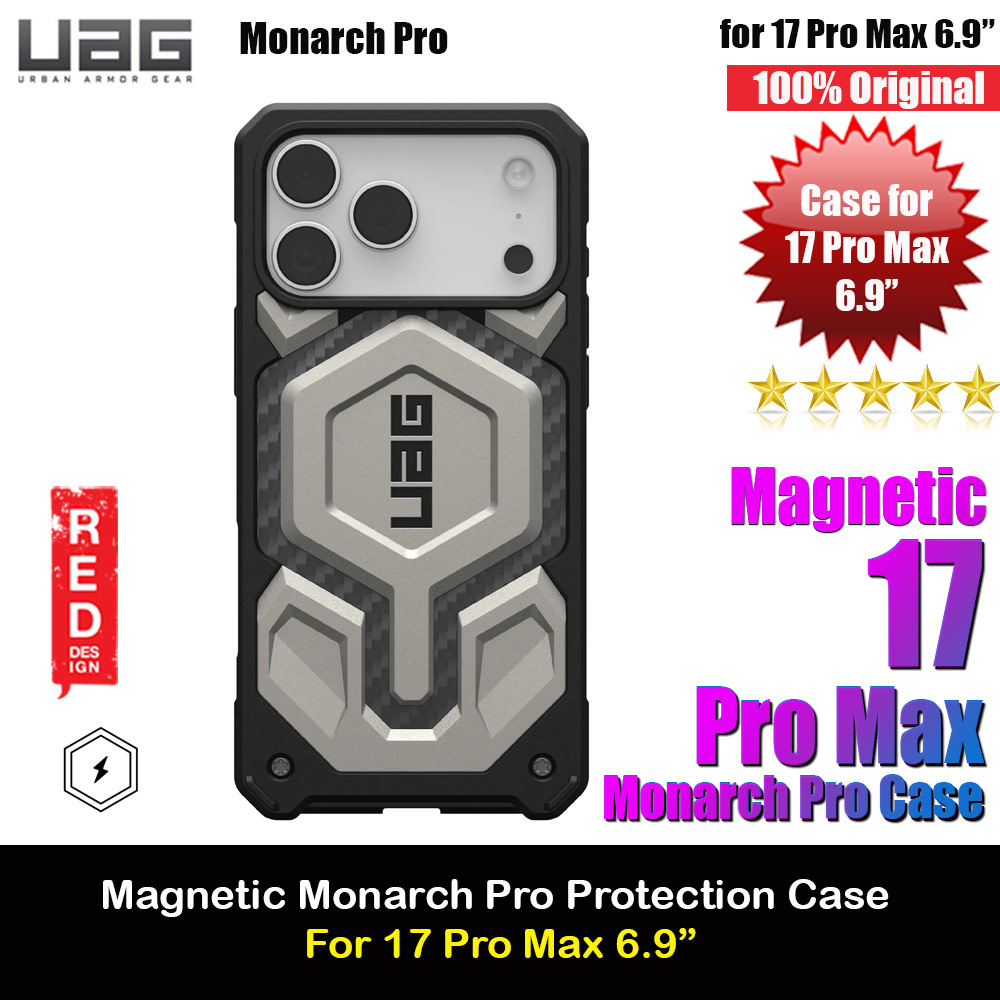 UAG Monarch Pro Magsafe Compatible Drop Proof Case for iPhone 17 Pro Max 6.9 (Titanium)