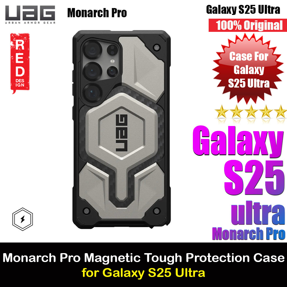 UAG Monarch Pro Magsafe Compatible Drop Proof Case for Galaxy S25 Ultra (Titanium)