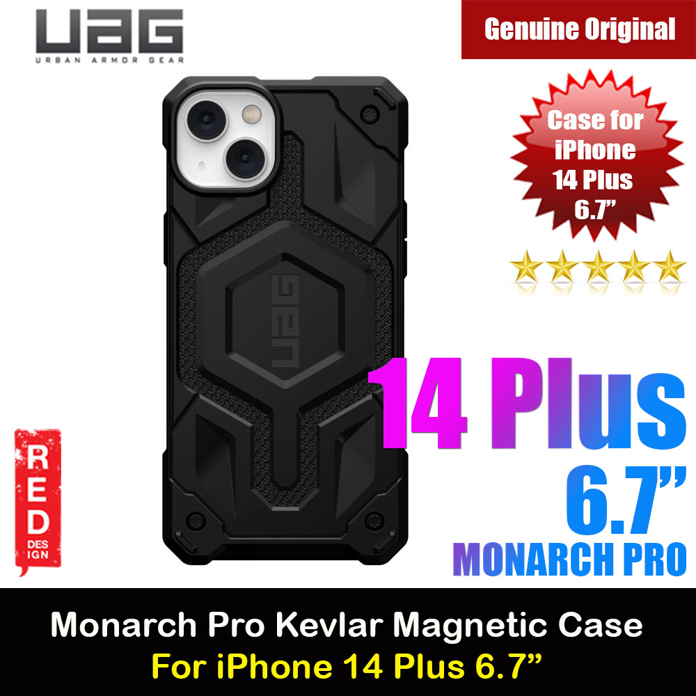 UAG Monarch Pro Kevlar Magsafe Compatible Drop Proof Case for iPhone 14 Plus 6.7 (Kevlar Black)