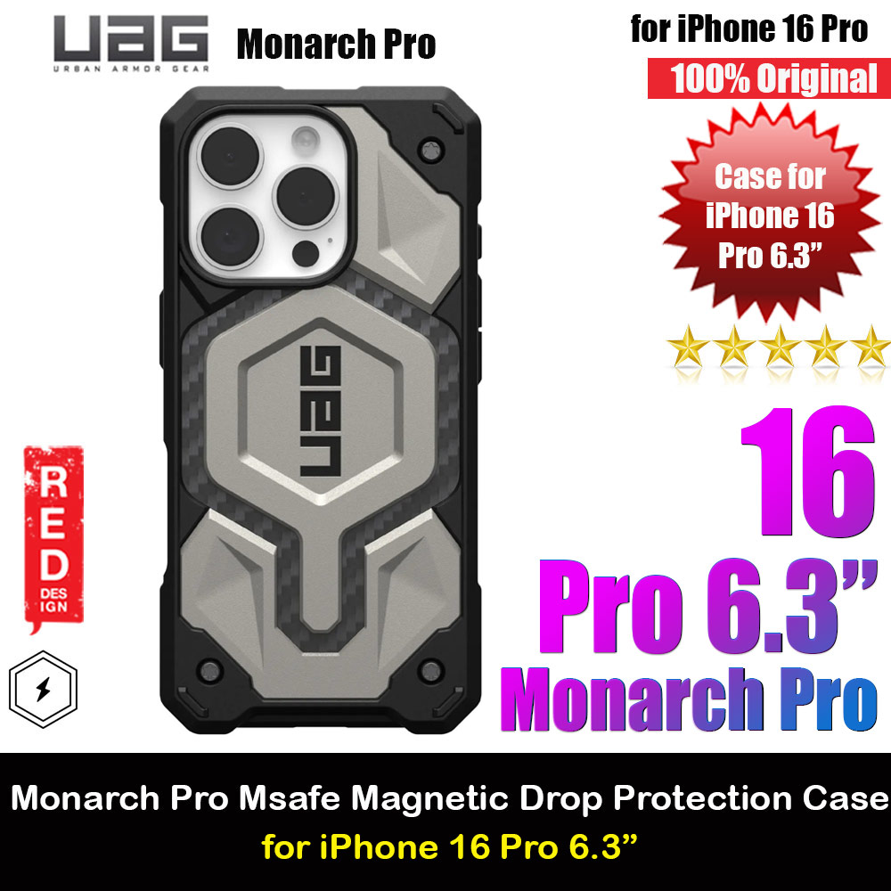 UAG Monarch Pro Magsafe Compatible Drop Proof Case for iPhone 16 Pro 6.3 (Titanium)