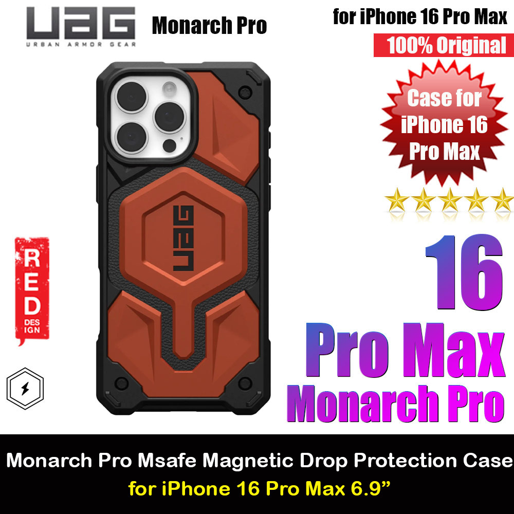 UAG Monarch Pro Magsafe Compatible Drop Proof Case for iPhone 16 Pro Max 6.9 (Rust)