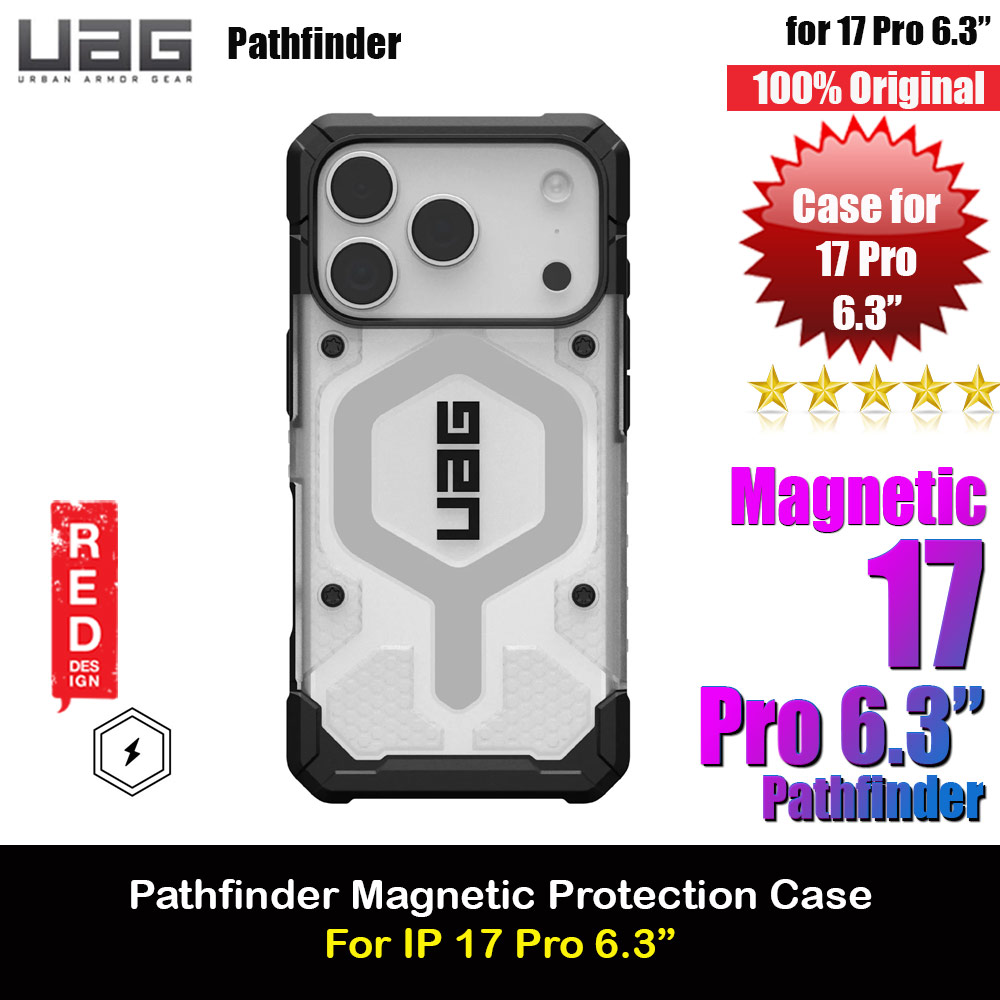 UAG Pathfinder Magsafe Compatible Drop Proof Clear Case for iPhone 17 Pro 6.3 (Ice)