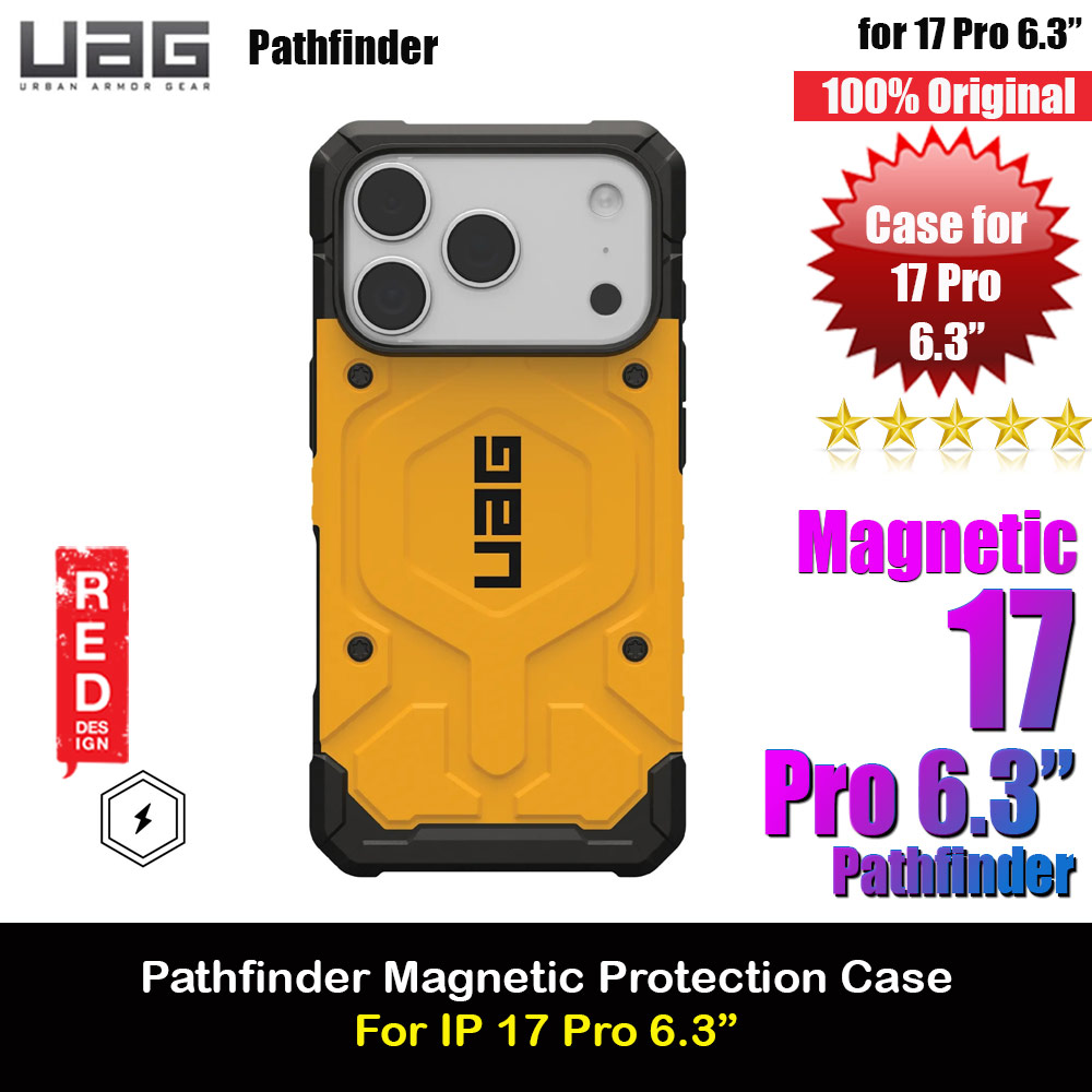 UAG Pathfinder Magsafe Compatible Drop Proof Case for iPhone 17 Pro 6.3 (Heritage Yellow)