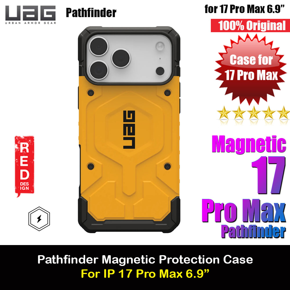 UAG Pathfinder Magsafe Compatible Drop Proof Case for iPhone 17 Pro Max 6.9 (Heritage Yellow)
