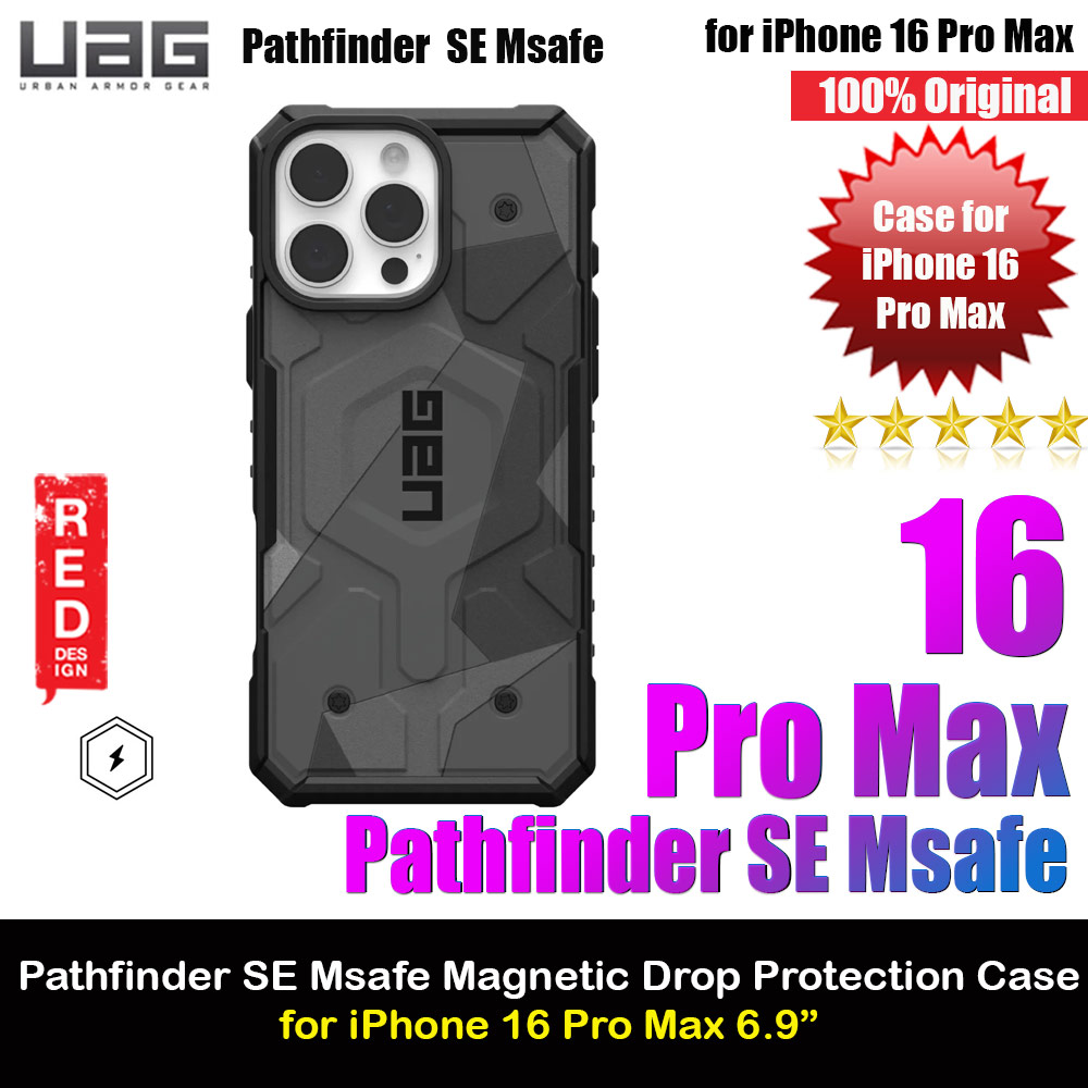 UAG Pathfinder Magsafe Compatible Drop Proof Case for iPhone 16 Pro Max 6.9 (Geo Camo)