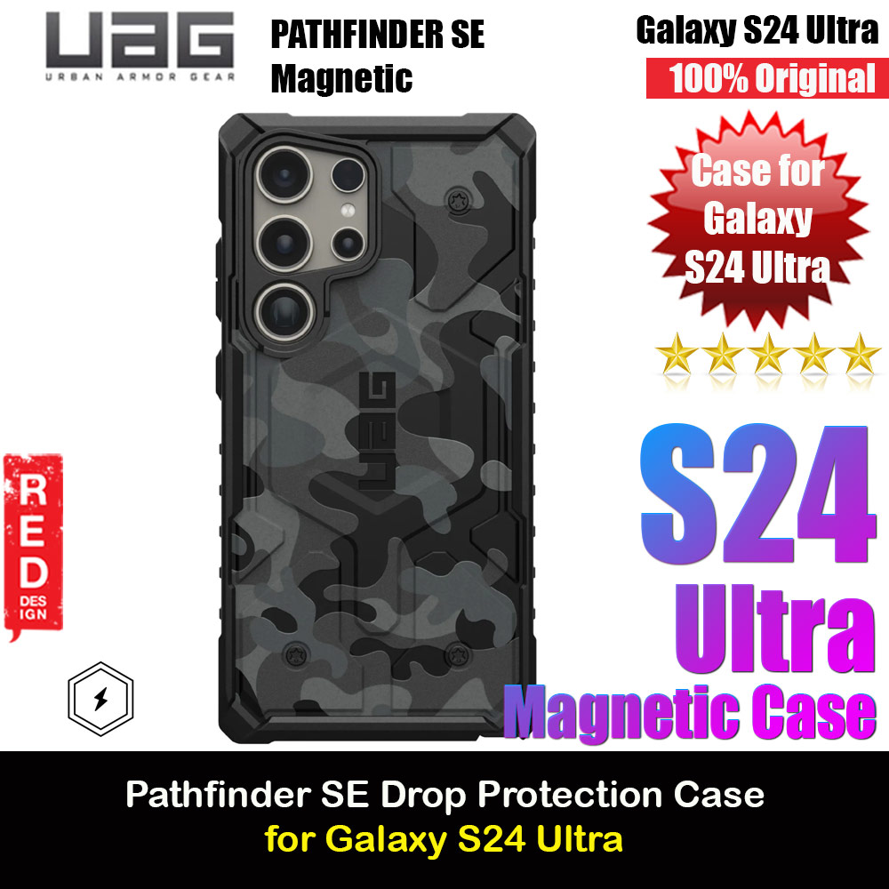 UAG Pathfinder SE Pro Galaxy S24 Ultra Magnetic Drop Protection Case Cover Casing (Midnight Camo)