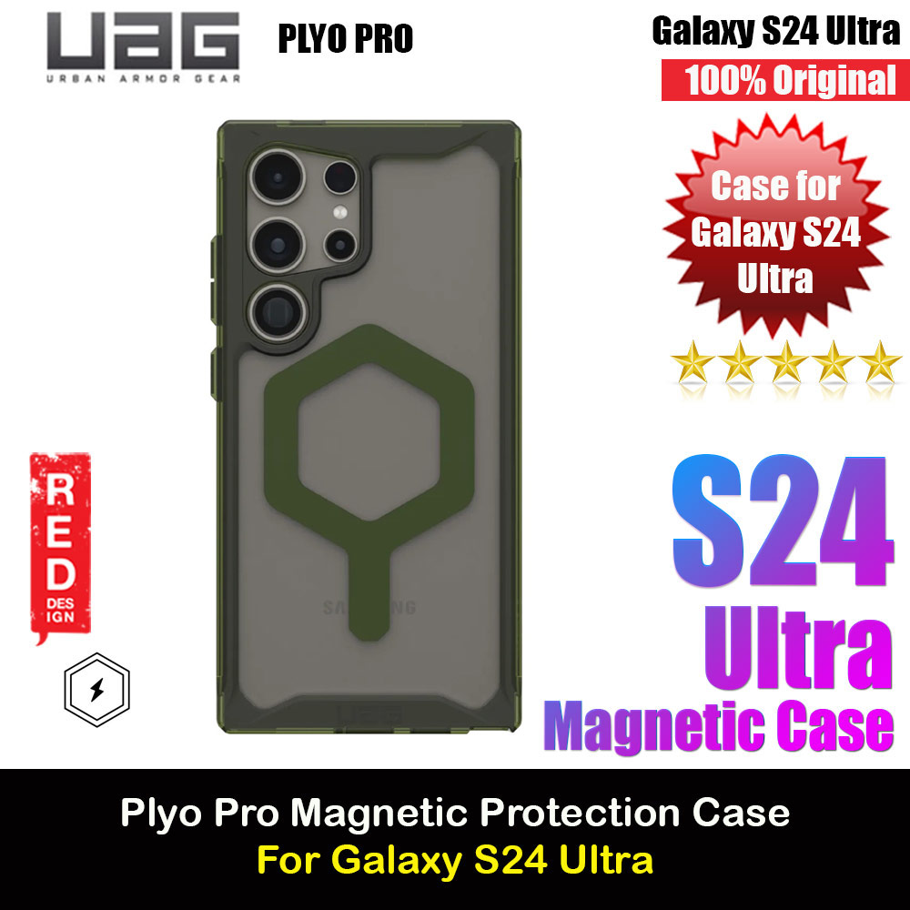 UAG Plyo Pro Series Drop Protection Transparent Case Cover Casing for Samsung Galaxy S24 Ultra (Ice Olive)