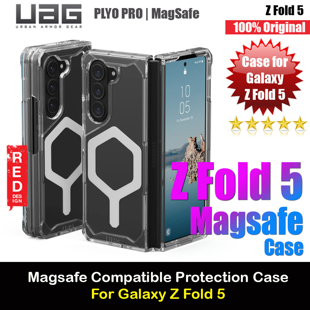 UAG Plyo Pro Series Drop Protection Case Magsafe Wireless Charging Compatible for Samsung Galaxy Z Fold 5 (Ice Silver)