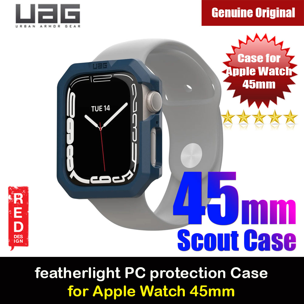 UAG Scout Series Featherlight PC Protection and Raised Screen Surround designed for Apple Watch 45mm Series 7 (Mallard)