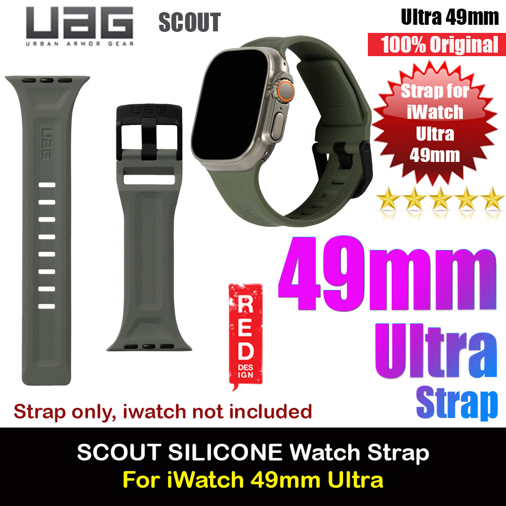 UAG Scout Silicone Strap for Apple Watch 49mm Ultra (Foliage Green)