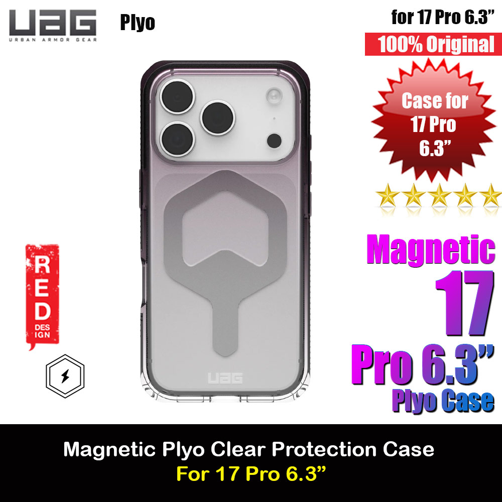 UAG Plyo Magsafe Compatible Drop Proof Clear Case for iPhone 17 Pro 6.3 (Black Clear Ombre)