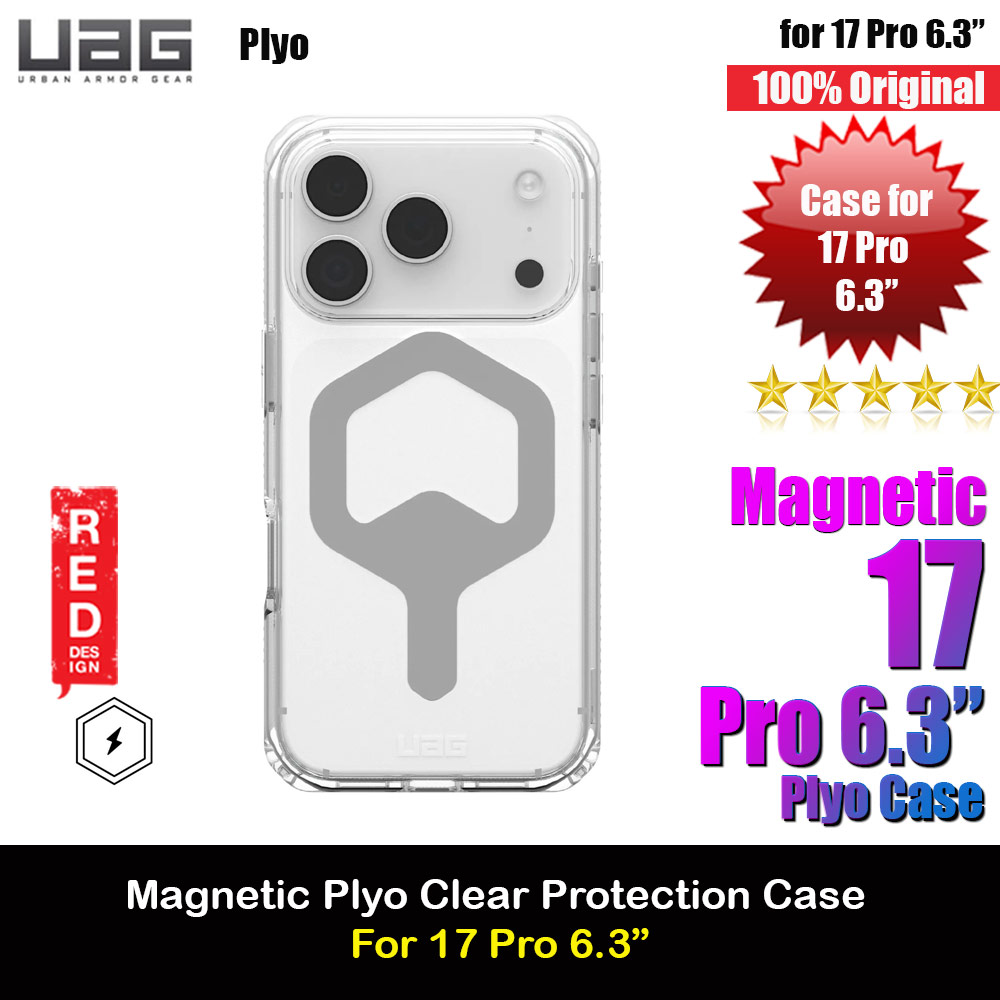 UAG Plyo Magsafe Compatible Drop Proof Clear Case for iPhone 17 Pro 6.3 (Ice Silver)