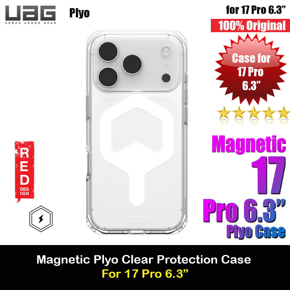 UAG Plyo Magsafe Compatible Drop Proof Clear Case for iPhone 17 Pro Max 6.9 (Ice White)