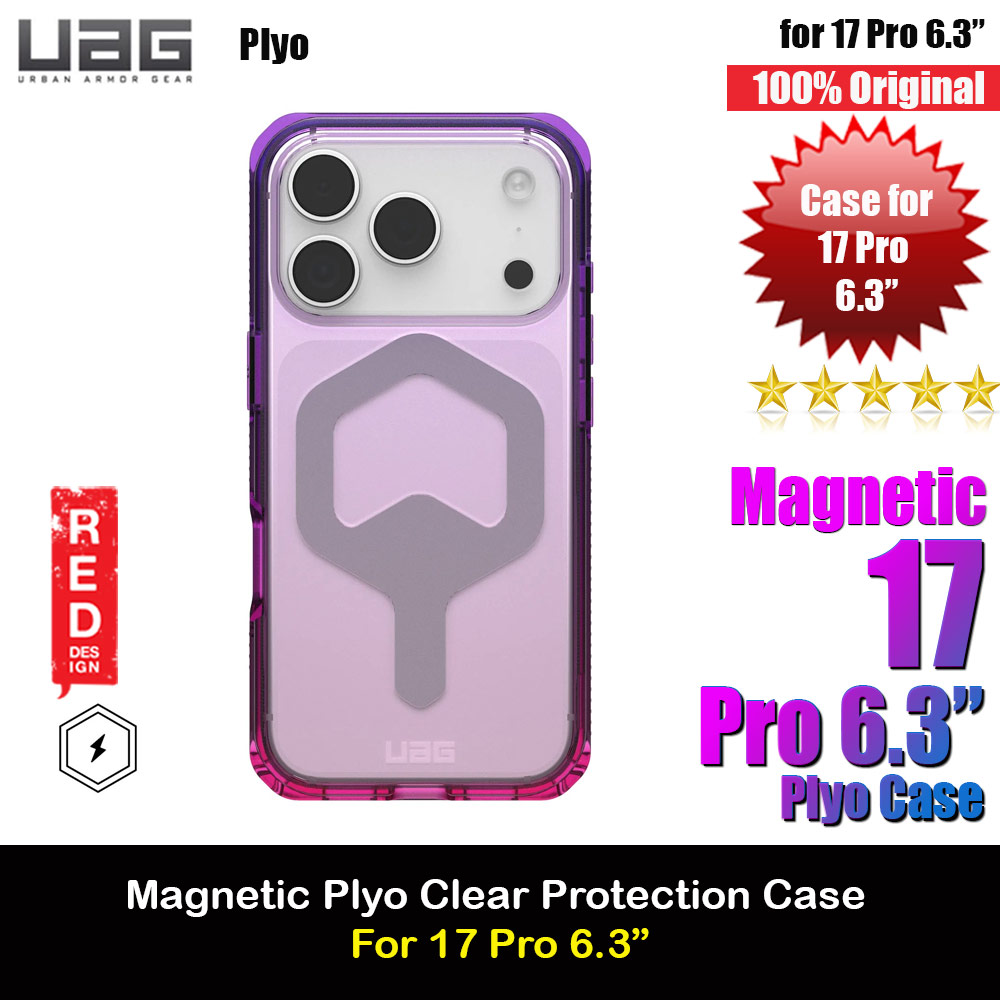UAG Plyo Magsafe Compatible Drop Proof Clear Case for iPhone 17 Pro 6.3 (Purple Pink Ombre)