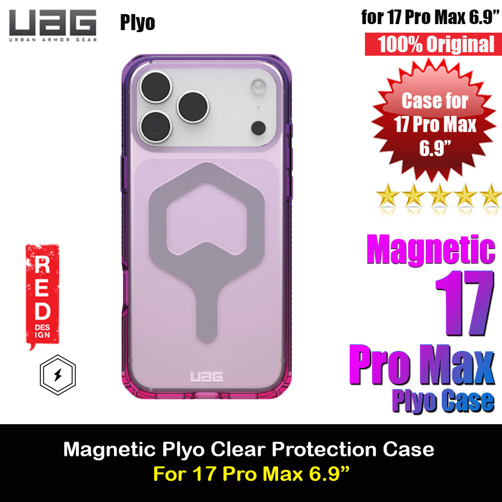 UAG Plyo Magsafe Compatible Drop Proof Clear Case for iPhone 17 Pro Max 6.9 (Purple Pink Ombre)