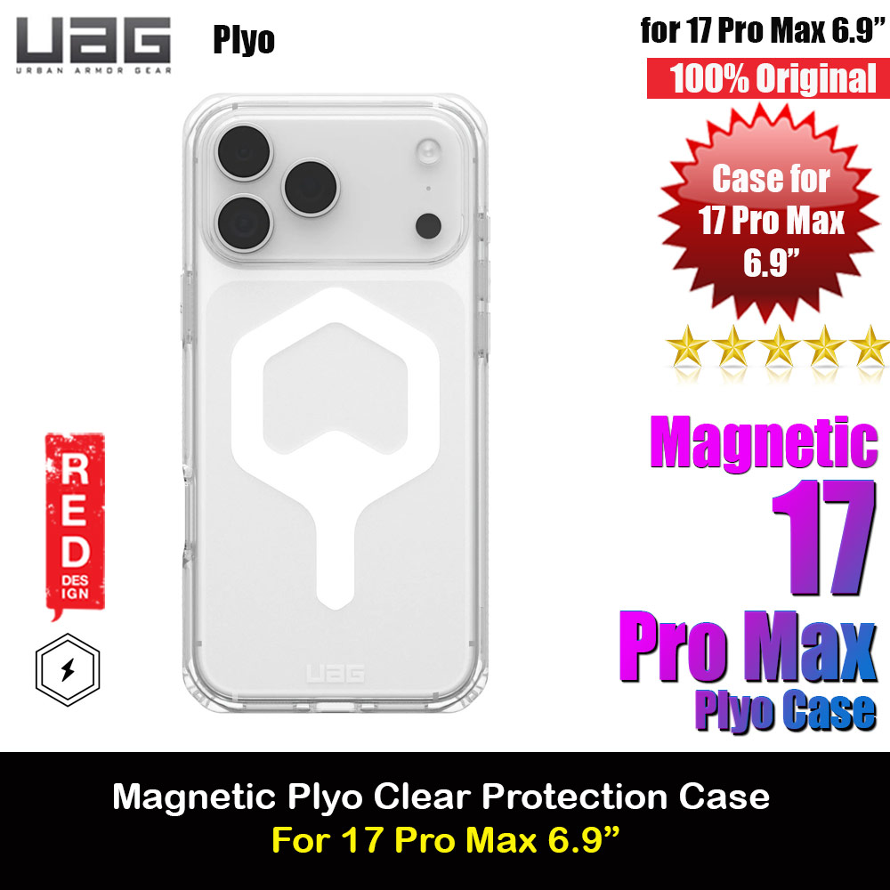 UAG Plyo Magsafe Compatible Drop Proof Clear Case for iPhone 17 Pro Max 6.9 (Ice White)