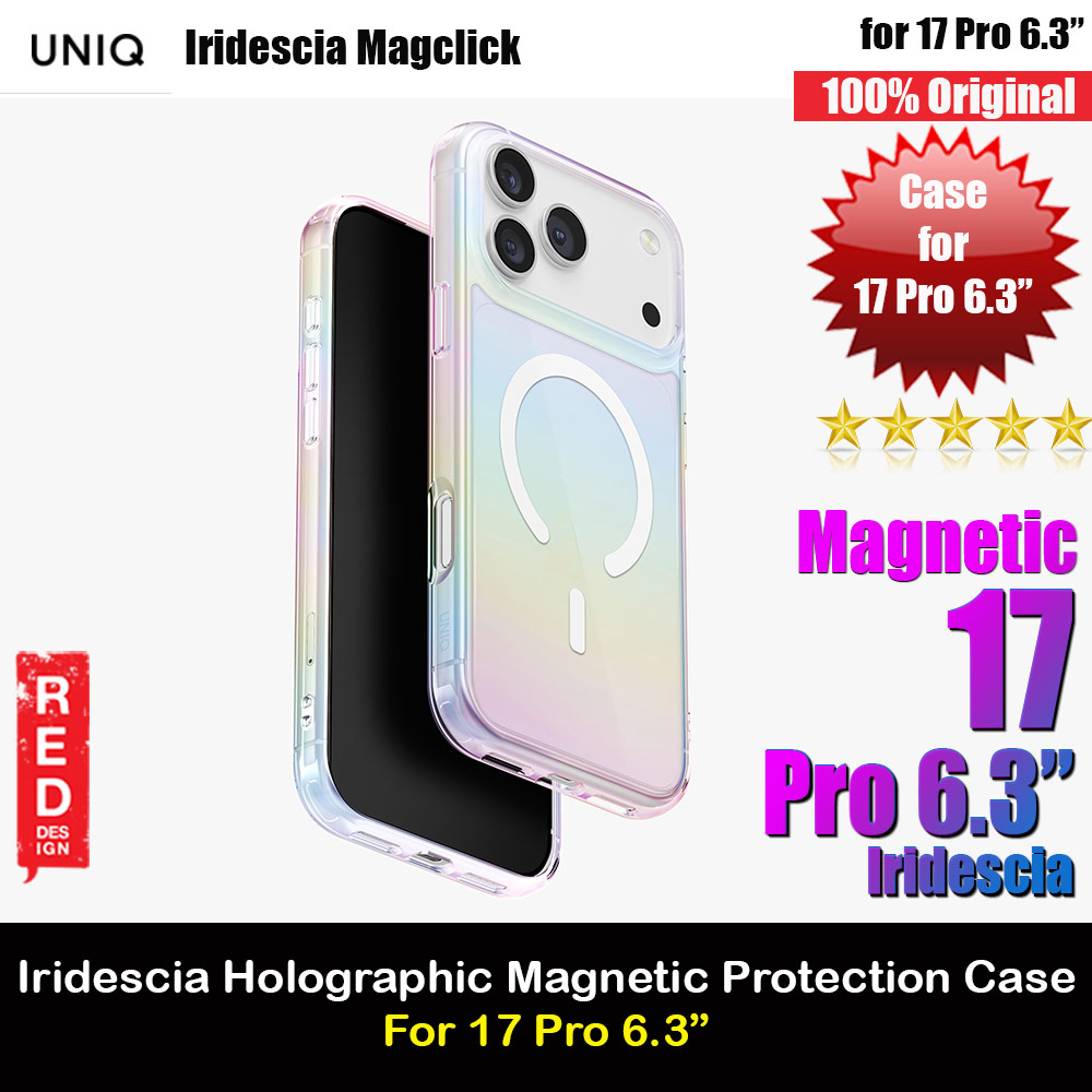 Uniq Iridescia Magclick Protection Holography Case for iPhone 17 Pro 6.3 (Holo Quartz)
