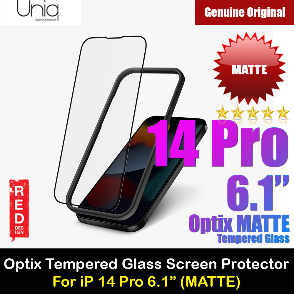 Uniq Optix Matte HD Clear 2.85D Tempered Glass Screen Protector for iPhone 14 Pro 6.1 (Matte )