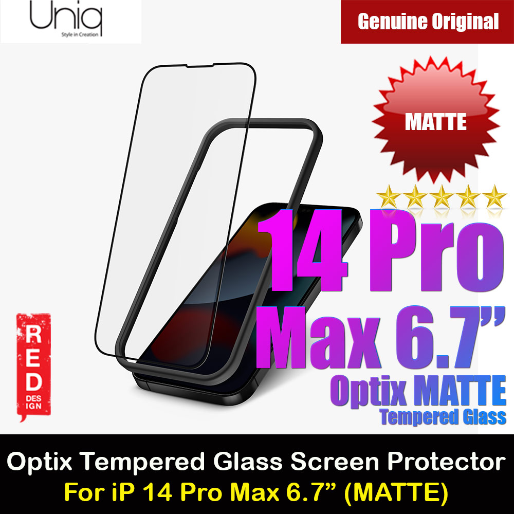 Uniq Optix Matte HD Clear 2.85D Tempered Glass Screen Protector for iPhone 14 Pro Max 6.7 (Matte )