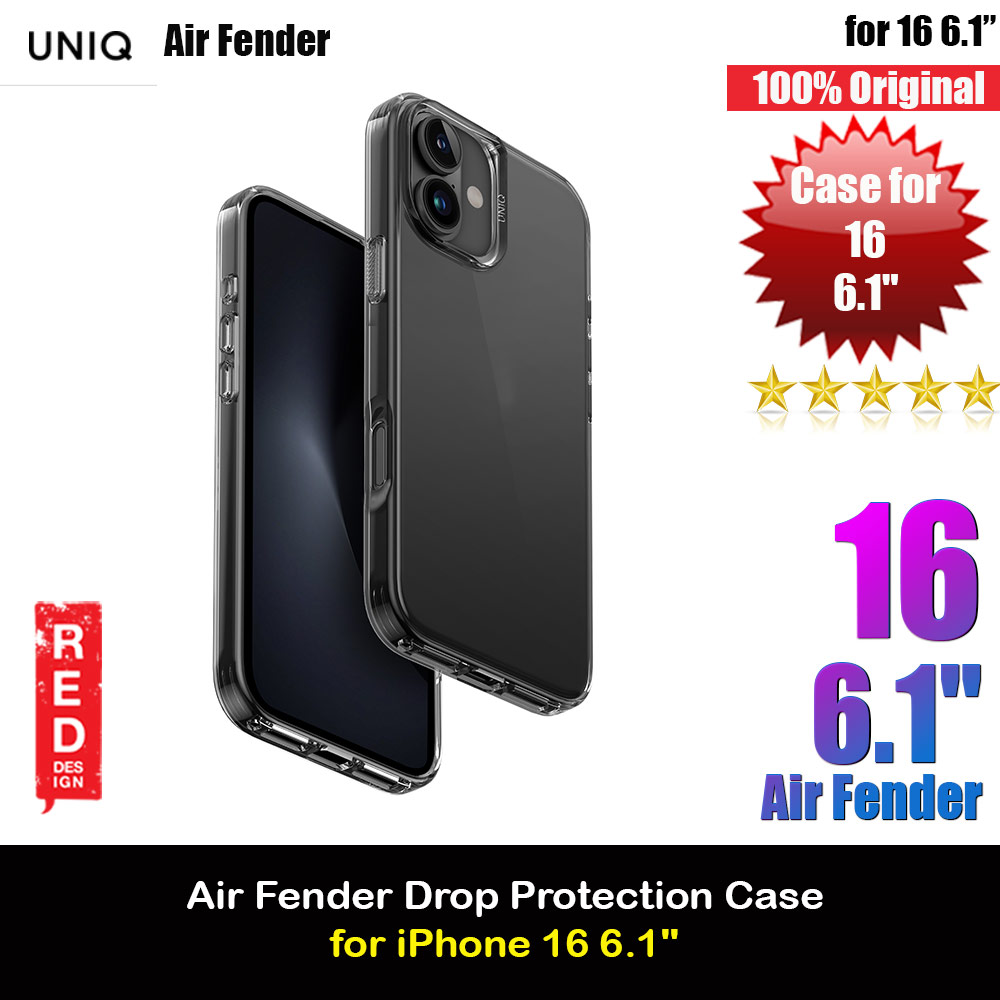 Uniq Air Fender Slim Ultra Light Flex Soft Drop Protection Case for iPhone 16 6.1 (Grey Tinted)