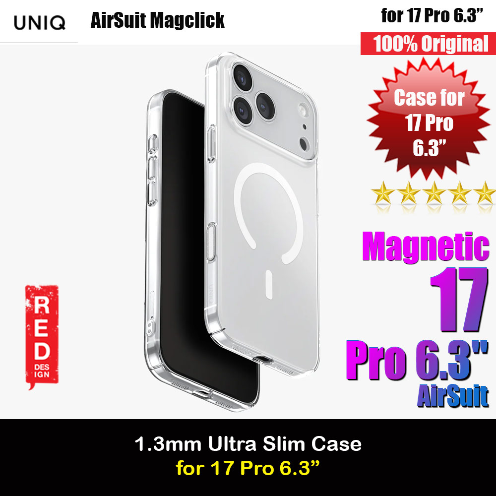 Uniq Airsuit Magclick Ultra Slim Protection Case for iPhone 17 Pro 6.3 (Clear)