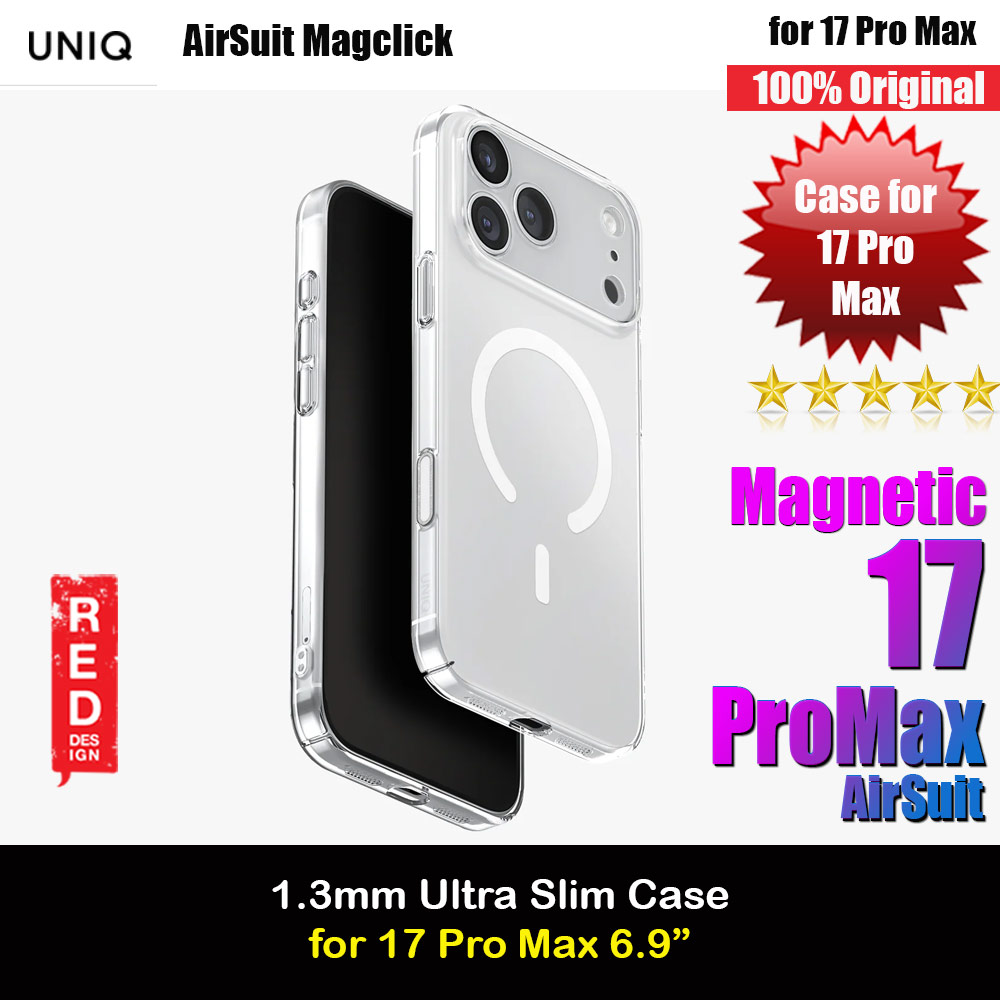 Uniq Airsuit Magclick Ultra Slim Protection Case for iPhone 17 Pro Max 6.9 (Clear)