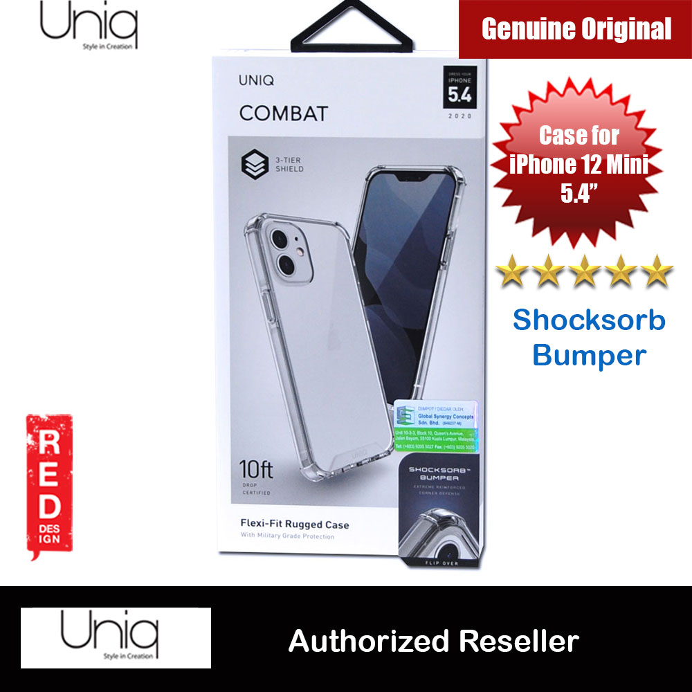 Uniq Combat Ultra Tough Drop Protection Case for iPhone 12 Mini 5.4 (Clear)