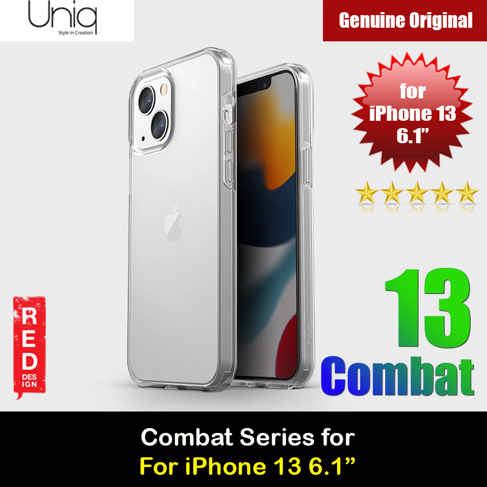 Uniq Clarion Dual Defense Ultra Tough Drop Protection Case for iPhone 13 6.1 (Clear)