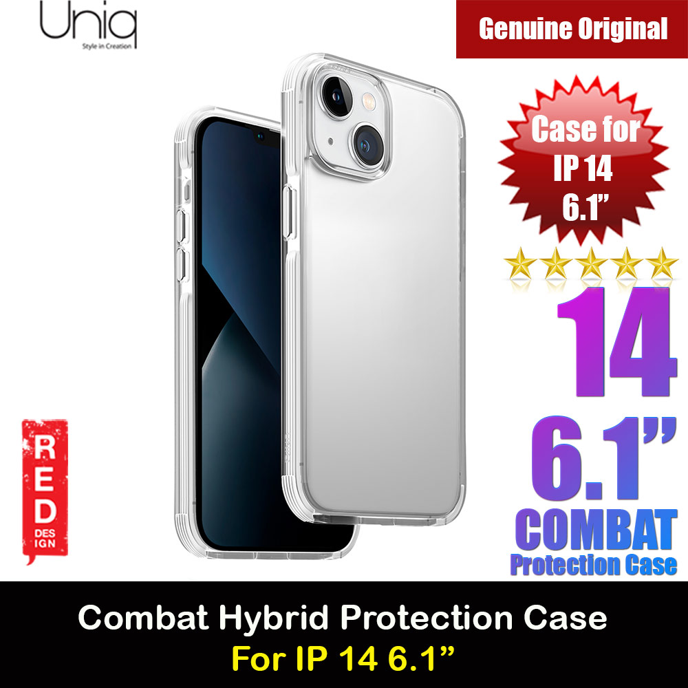 Uniq Combat Hybrid Ultra Tough Drop Protection Case for iPhone 14 6.1 (Blanc White)