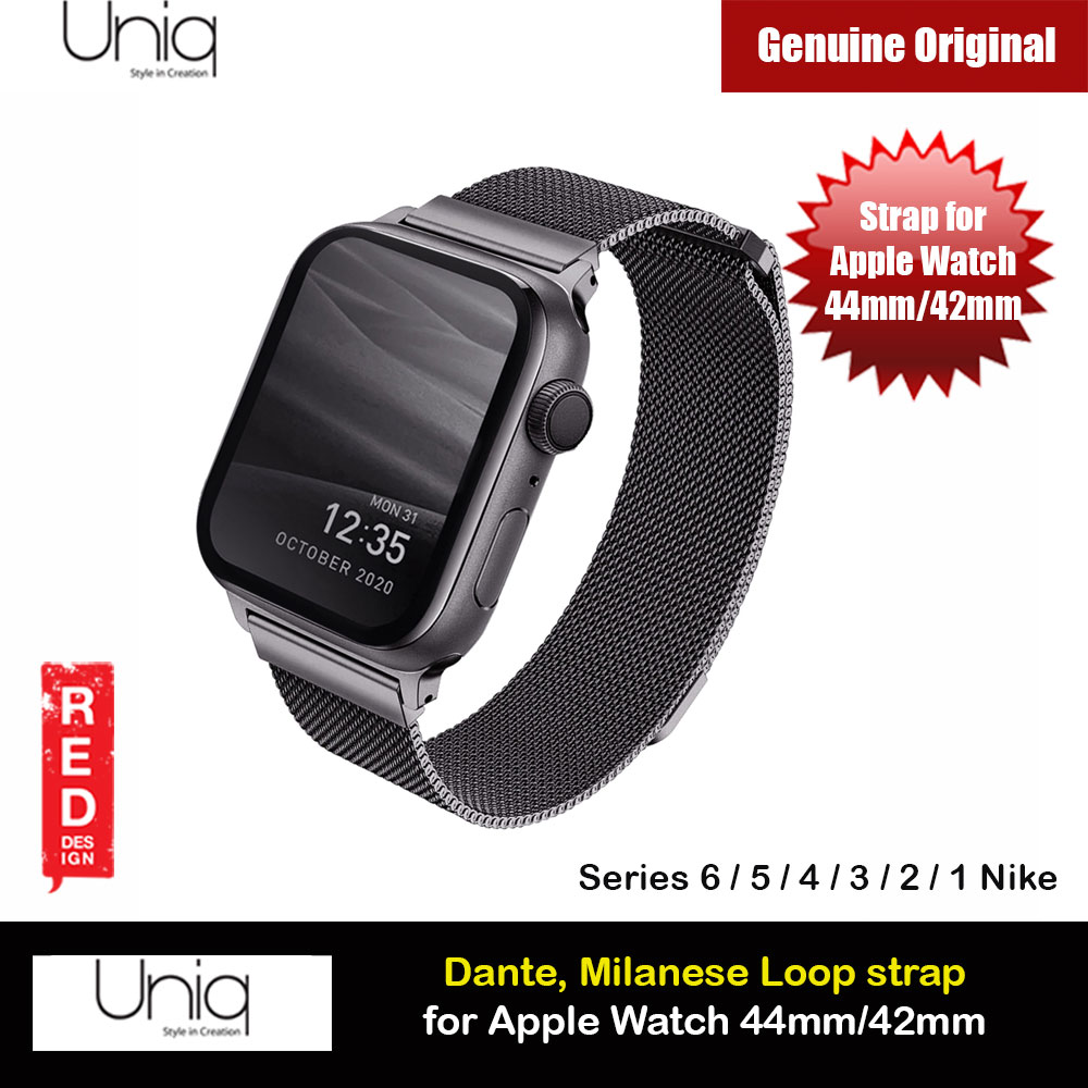 Uniq Dante Milanese Mesh Loop Strap Stainless Steel with Magnetic Clasp  Strap for Apple Watch 42mm 44mm Series 1 2 3 4 5 6 SE Nike (Graphite)