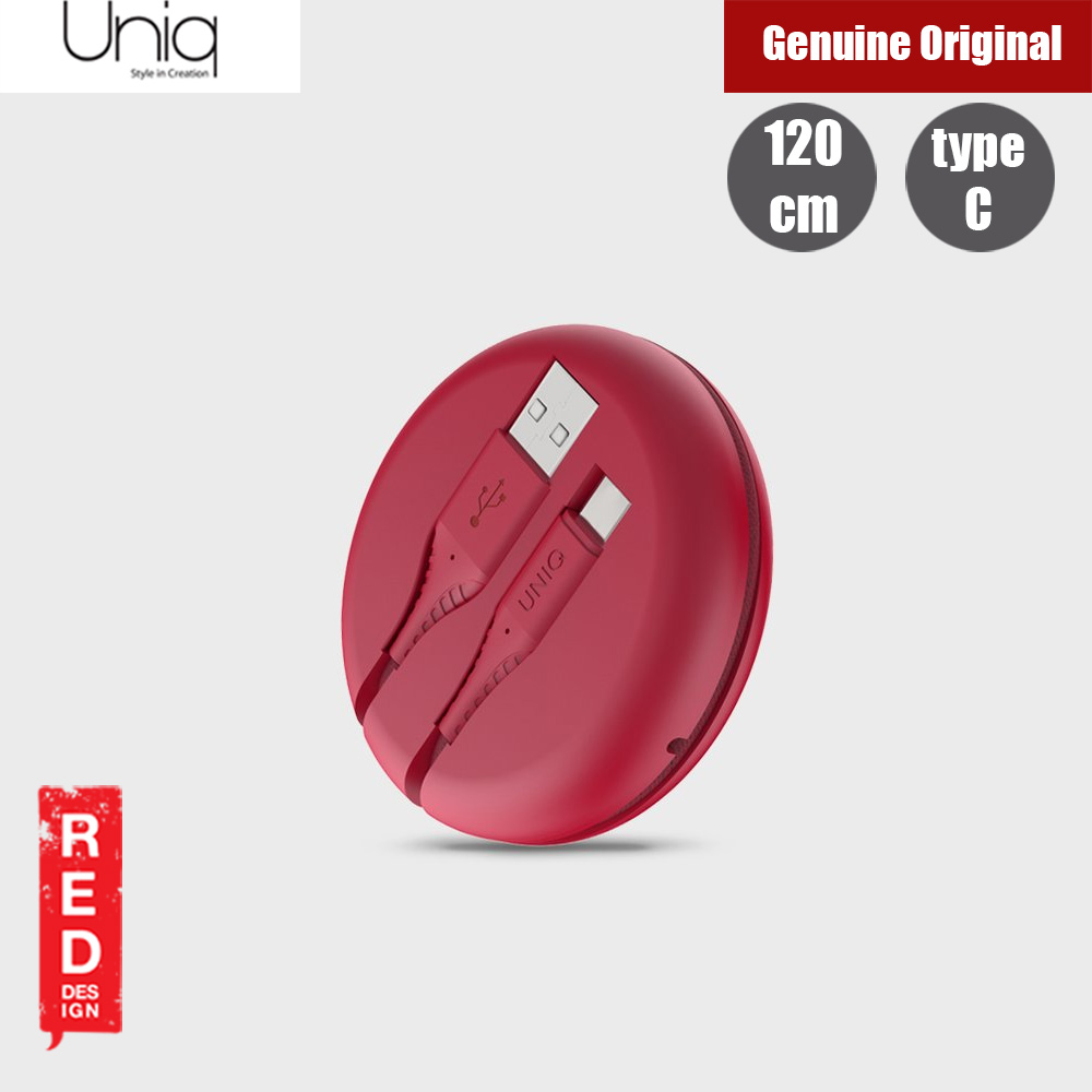 Uniq Halo 120cm Fast Charge Type C Cable with Organiser (Red)