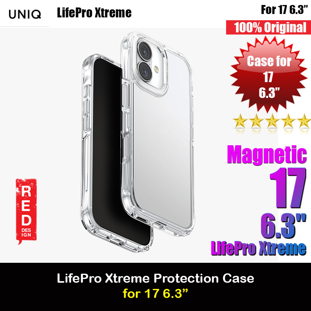 Uniq LifePro Xtreme Hybrid Slim Thin Transparent Drop Protection Case for iPhone 17 6.3 (Clear)