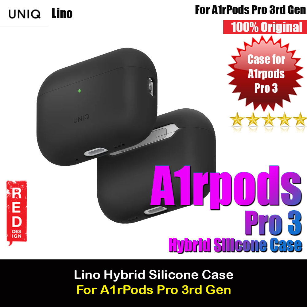 Uniq Lino Hybrid Silicone Case for Airpods Pro 3 3rd Gen 2025 (Grey)