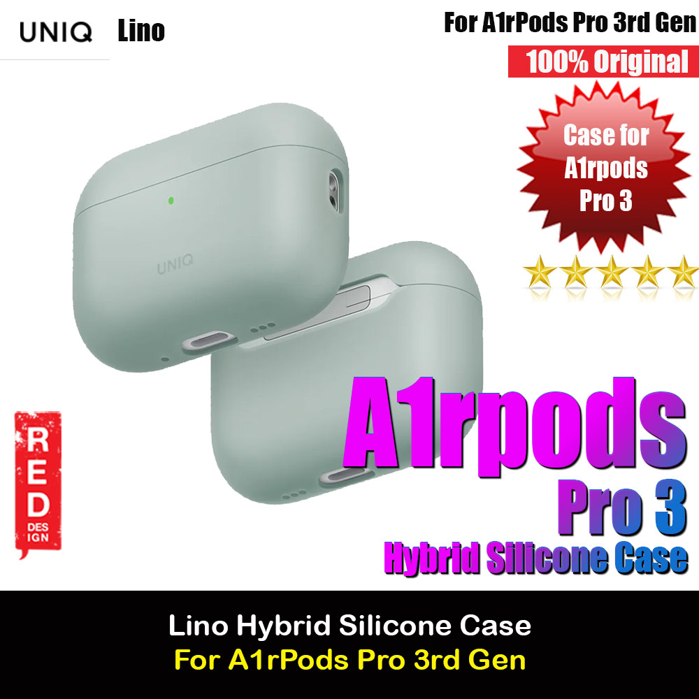 Uniq Lino Hybrid Silicone Case for Airpods Pro 3 3rd Gen 2025 (Green)