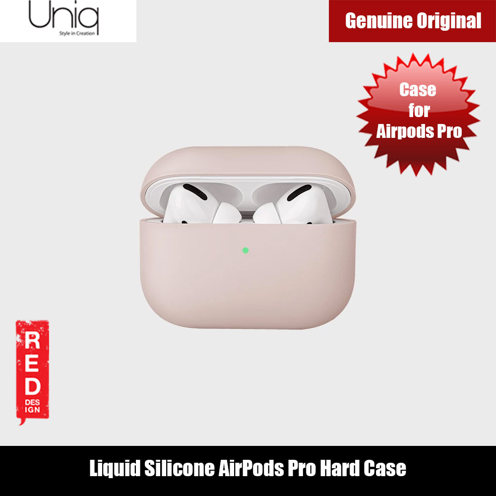 Uniq Lino Thin Drop Protection Liquid Silicone Hard Case for Airpods Pro (Pink Blush)