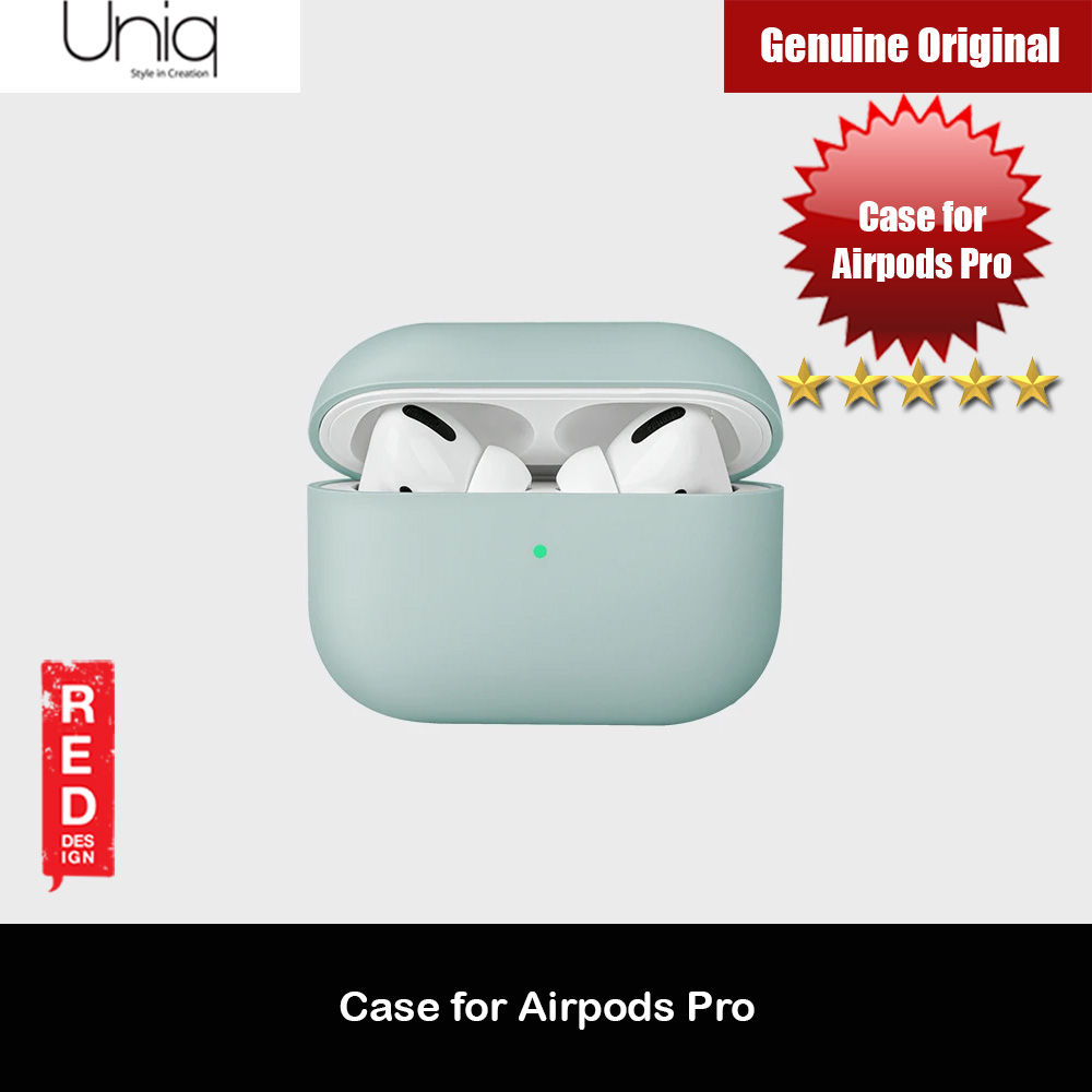 Uniq Lino Thin Drop Protection Liquid Silicone Hard Case for Airpods Pro (Green)