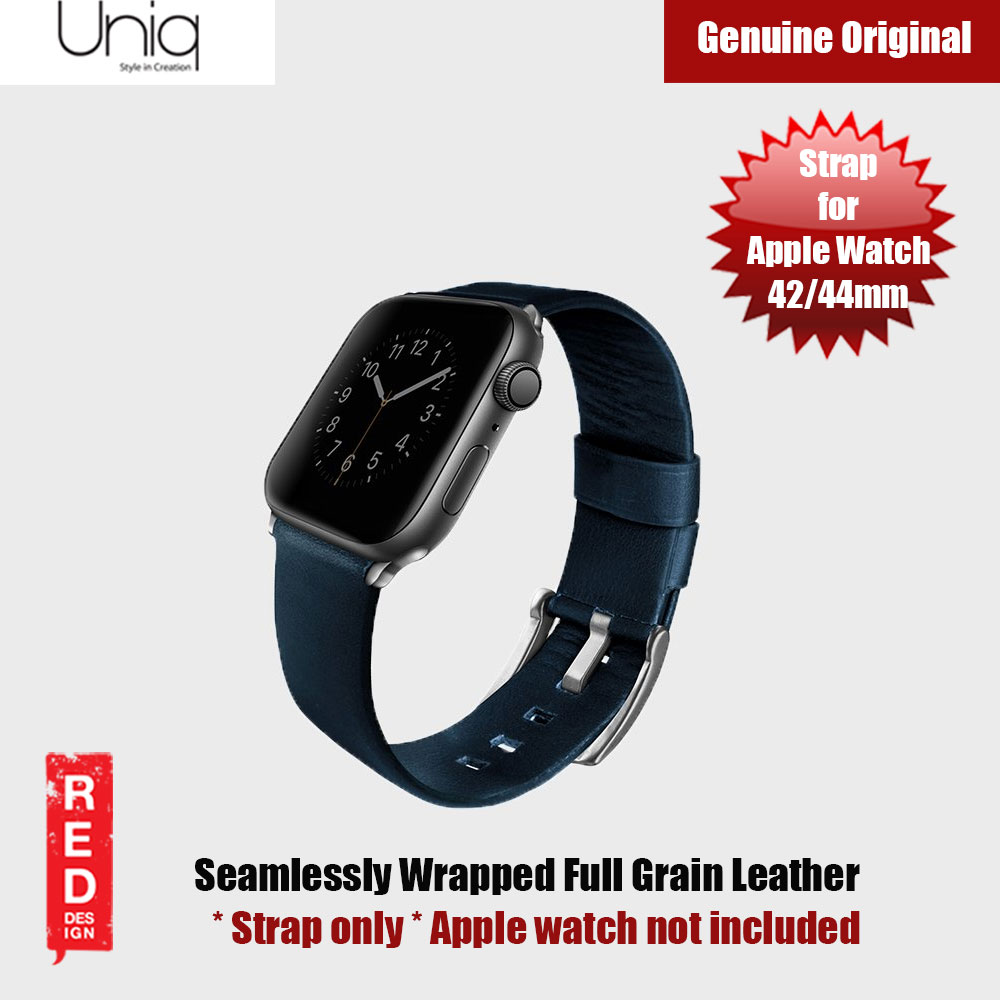 Uniq Mondain Series Full Grain Leather Strap for Apple Watch 42mm 44mm (blue)