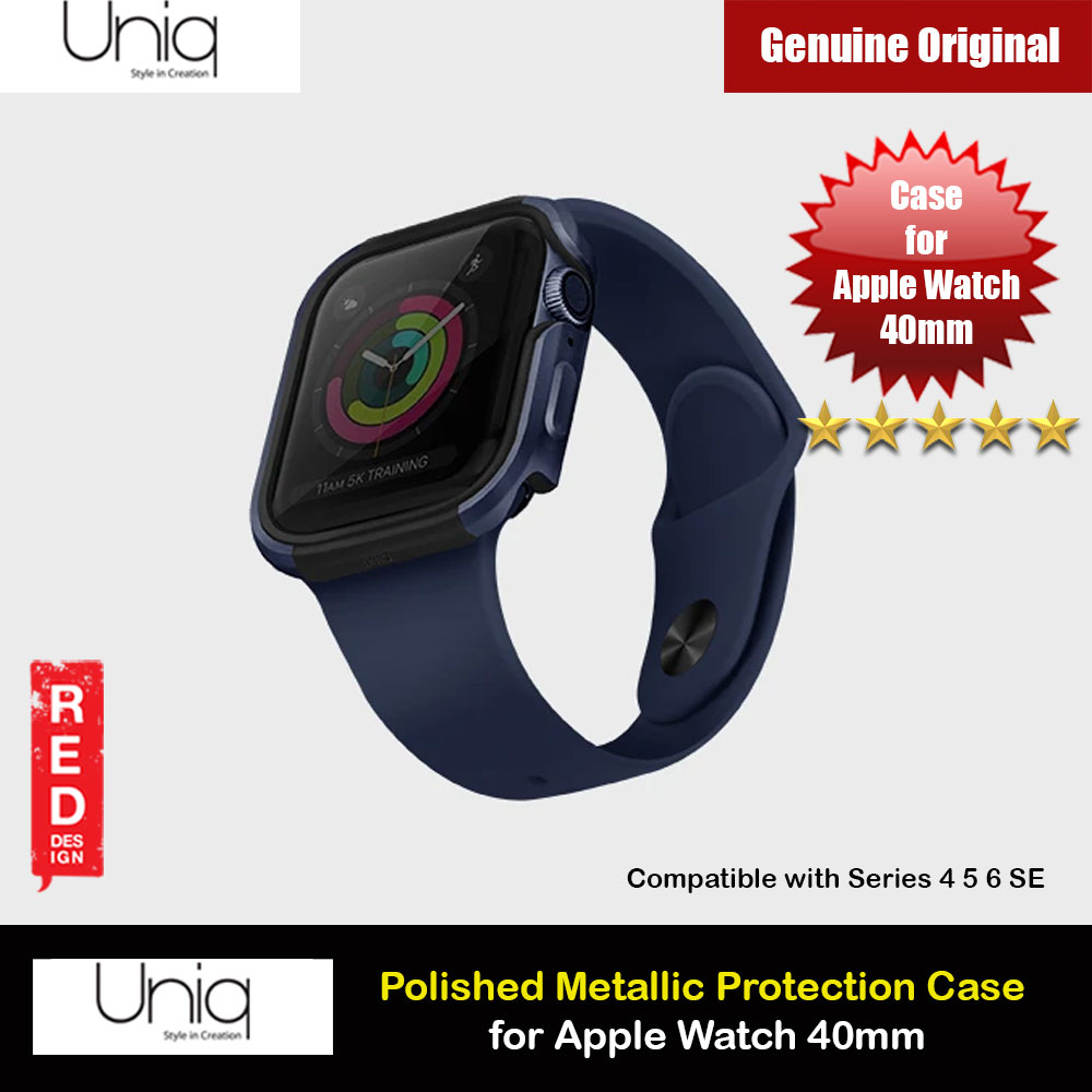 Uniq Valencia Series Reinforced Aluminium Defense Case for Apple Watch Series 4 5 6 SE Nike 40mm (Blue)