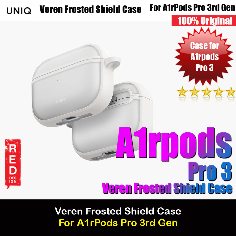 Uniq Veren Frosted Shield Case for Airpods Pro 3 3rd Gen 2025 (Chalk Frost)