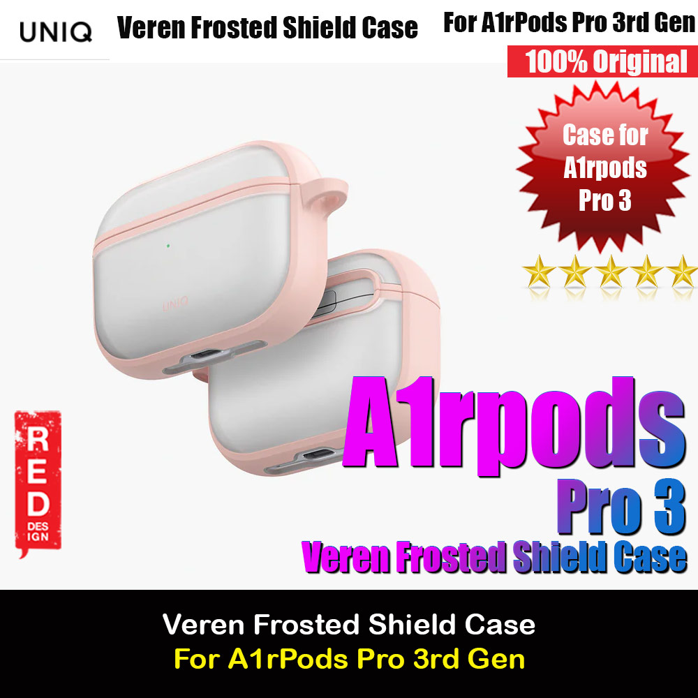 Uniq Veren Frosted Shield Case for Airpods Pro 3 3rd Gen 2025 (Pink)