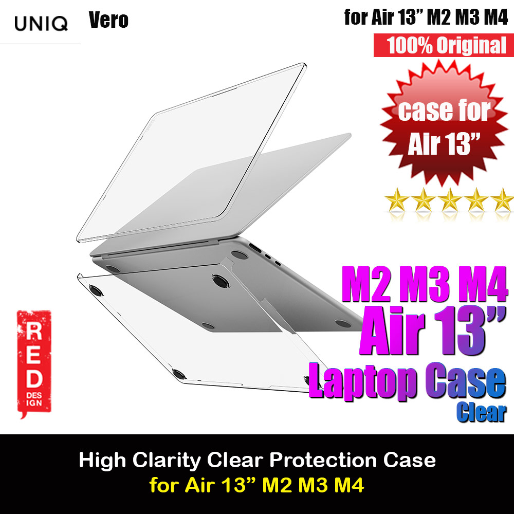 Uniq Vero Ultra Slim Snap Case for Macbook Air 13 M2 M3 M4 ( Clear)