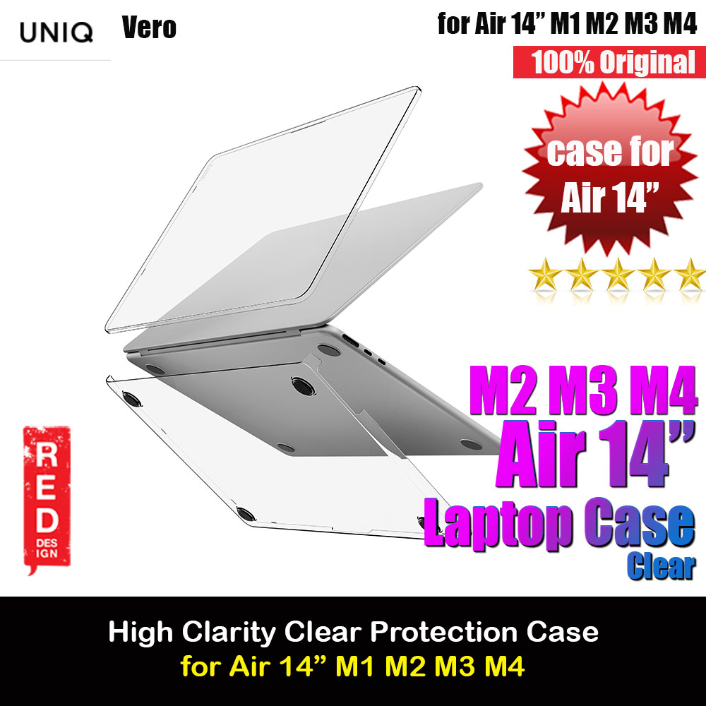 Uniq Vero Ultra Slim Snap Case for Macbook Pro 14 M2 M3 M4 ( Clear)