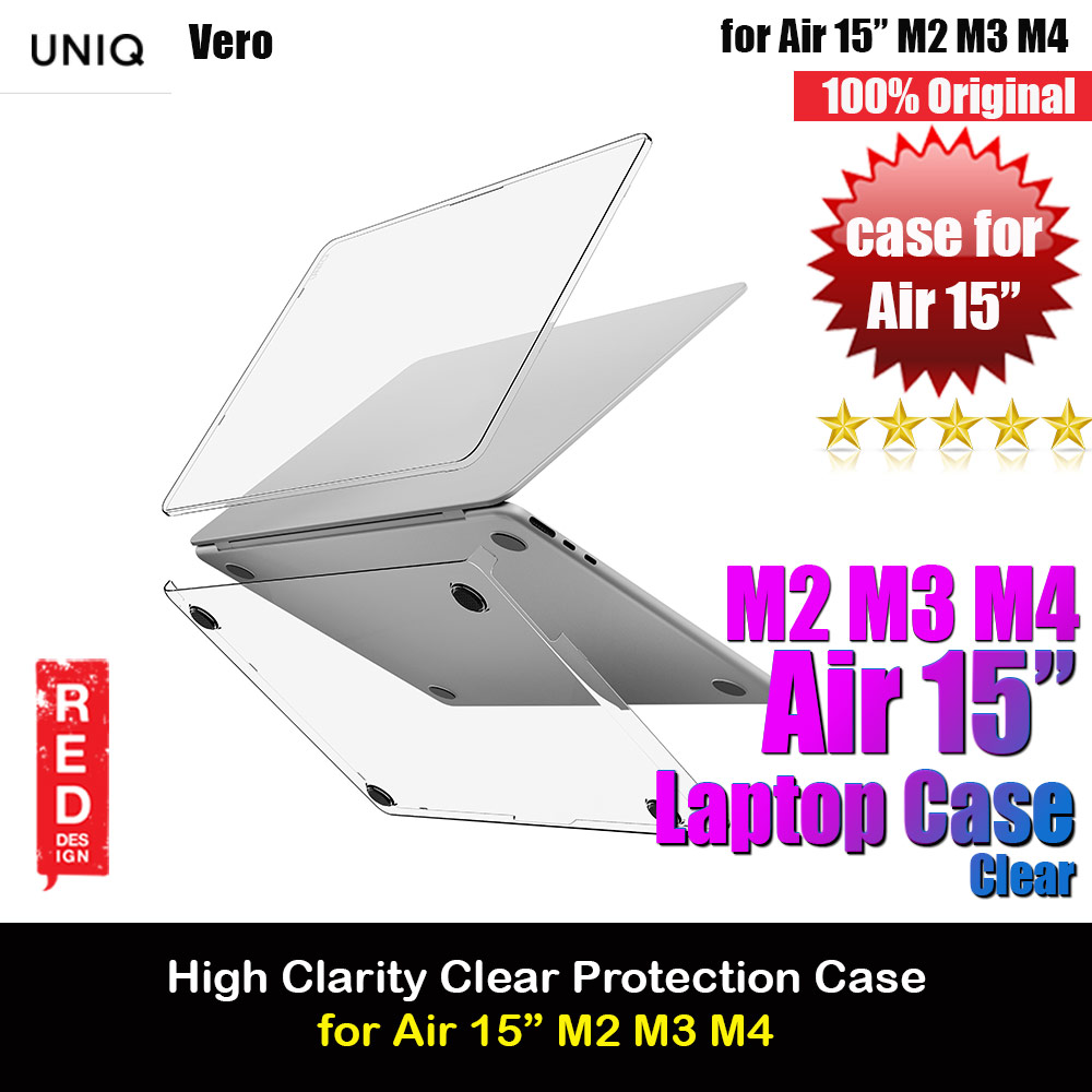 Uniq Vero Ultra Slim Snap Case for Macbook Air 15 M2 M3 M4 ( Clear)
