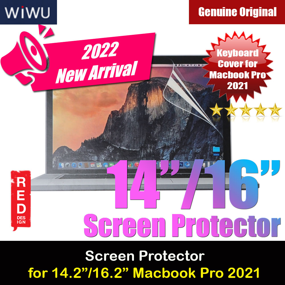 WIWU Ultra Thin Screen Proctector for Macbook Pro 14.2" 2021 A2442  Size 30cm x 19.6cm