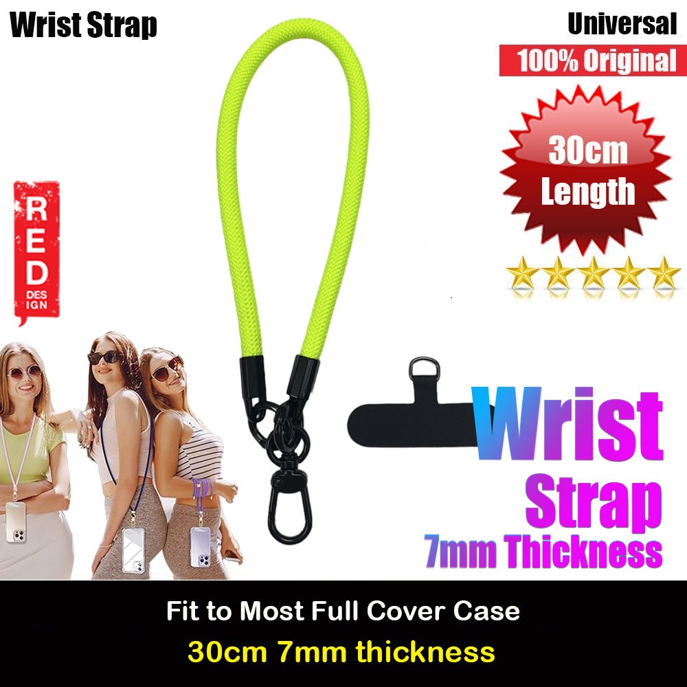 Red Design Selected Wrist Strap for phone (Neon Green)