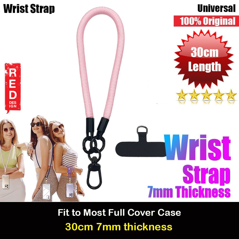 Red Design Selected Wrist Strap for phone (Pink)
