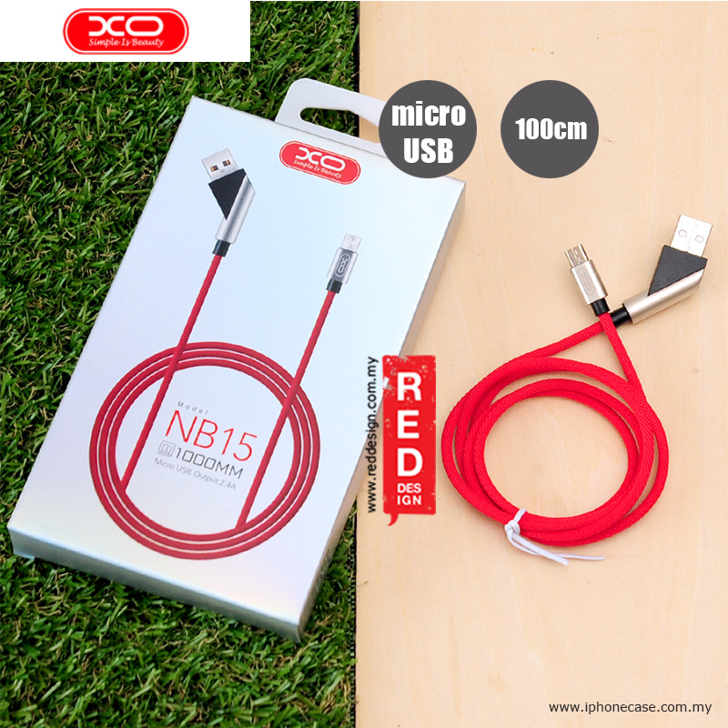XO Elbow Design Series Fast Charge Micro USB Cable - Red