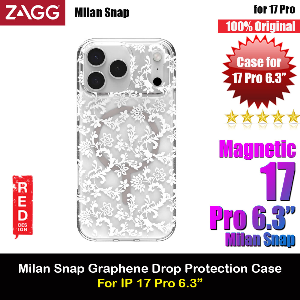 Zagg Milan Snap Magnetic Drop Protection Case for iPhone 17 Pro 6.3 (Boho Blossom)
