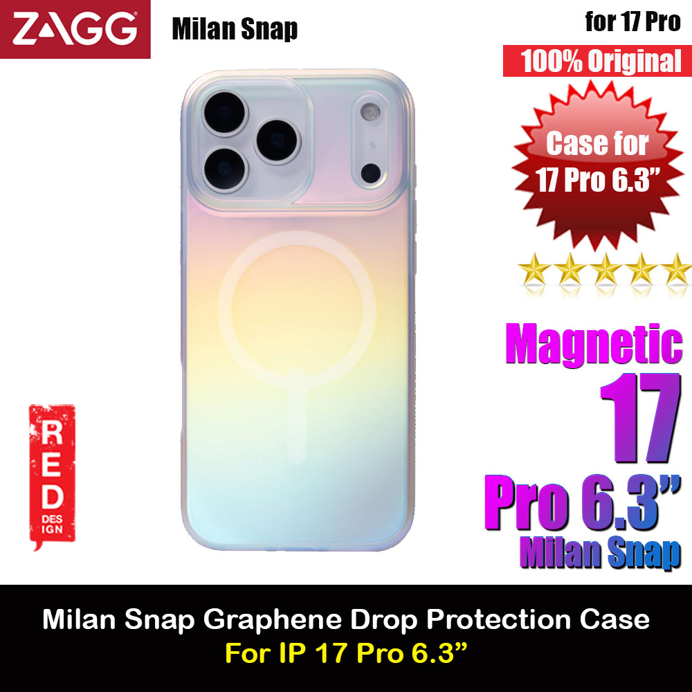 Zagg Milan Snap Magnetic Drop Protection Case for iPhone 17 Pro 6.3 (Iridescent)