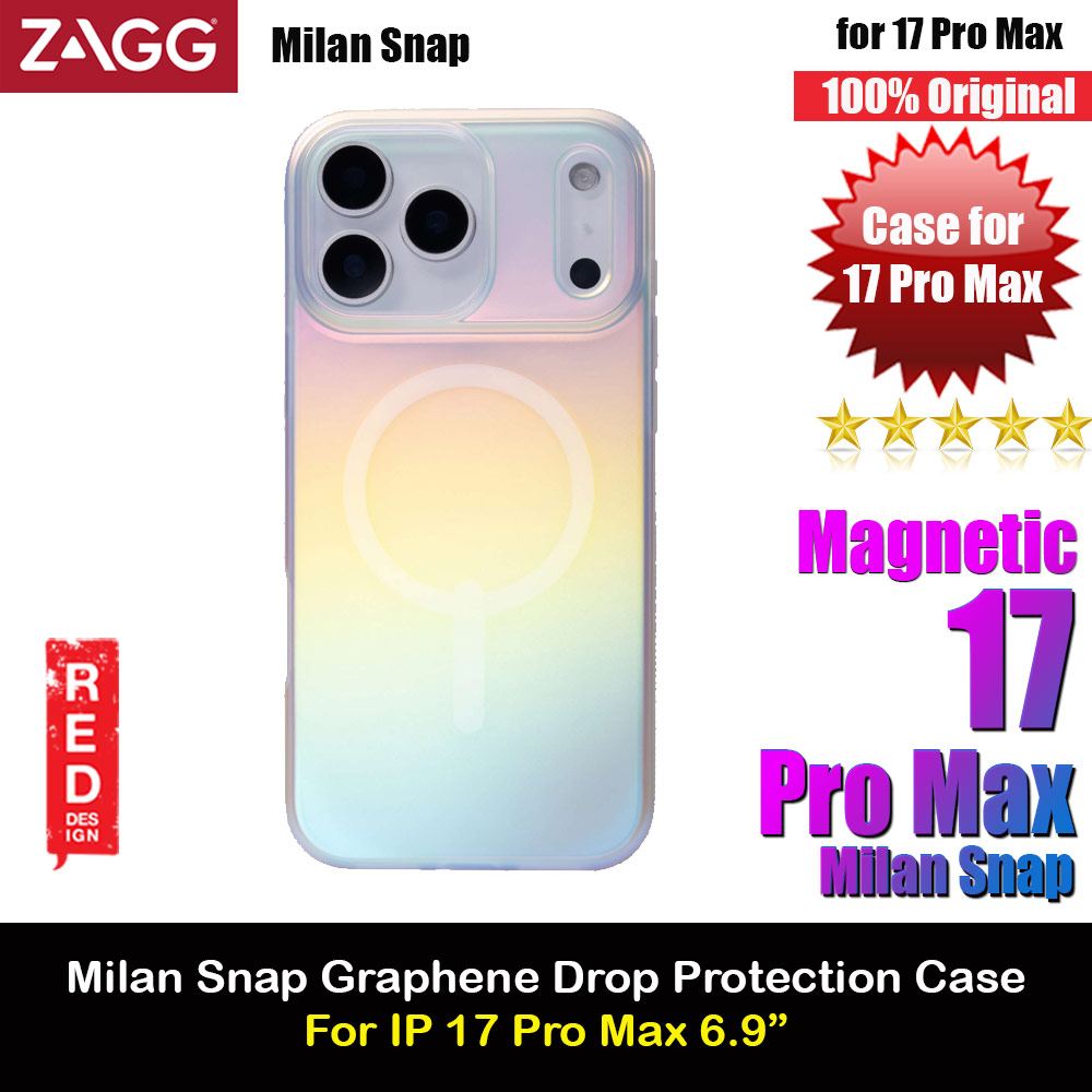 Zagg Milan Snap Magnetic Drop Protection Case for iPhone 17 Pro Max 6.9 (Iridescent)